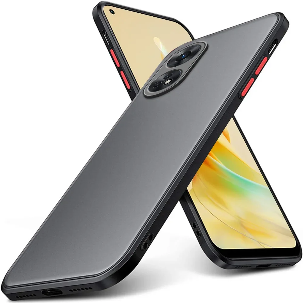 

Camera Shockproof Matte Translucent Case For Oppo Reno8 T 4G Reno8T Reno 8T 8 T 6.43" CPH2481 Anti-Fall Phone Cover Coque Capa