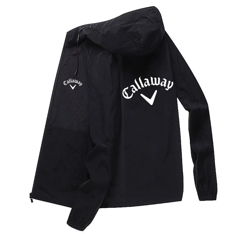

Summer golf Sun Protection Skin Thin Jackets Mens Breathable Ultra-Light Windbreaker Men's Streetwear Fishing Hooded Jacke