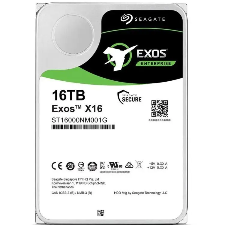 16 Тб Enterprise HDD 256 МБ кэш 3 5 X16 SATA 6 Гб/с 512e/4Kn 7200 об/мин жесткий диск ST16000NM001G