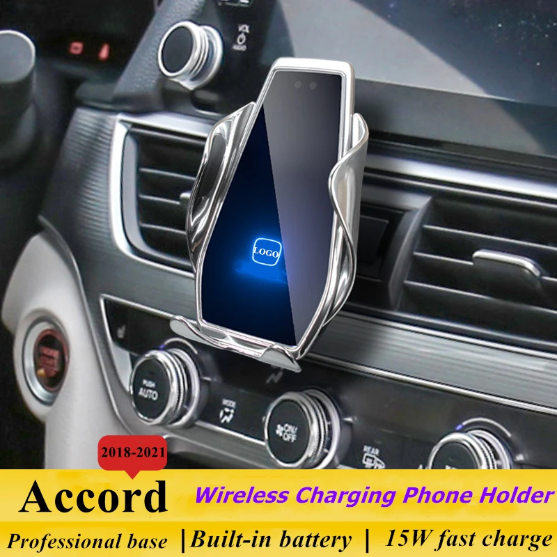 

Специально для Honda Accord 2018-2021 автомобильный держатель телефона 15 Вт Qi Беспроводное Автомобильное зарядное устройство для iPhone Xiaomi Samsung Huawei уни...