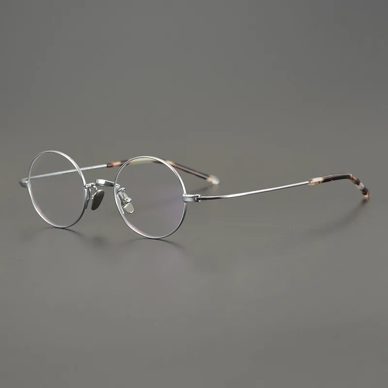 

Japanese Small Round Frame Retro Hand-made Glasses Frame Light Myopic Pure Titanium Full-Frame Glasses