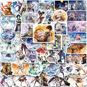 10/50pcs Genshin Game Sticker Graffiti Luggage Laptop Skateboard Decoration Salon Nostalgia Suitcase Anime Bicycle Wall Stickers