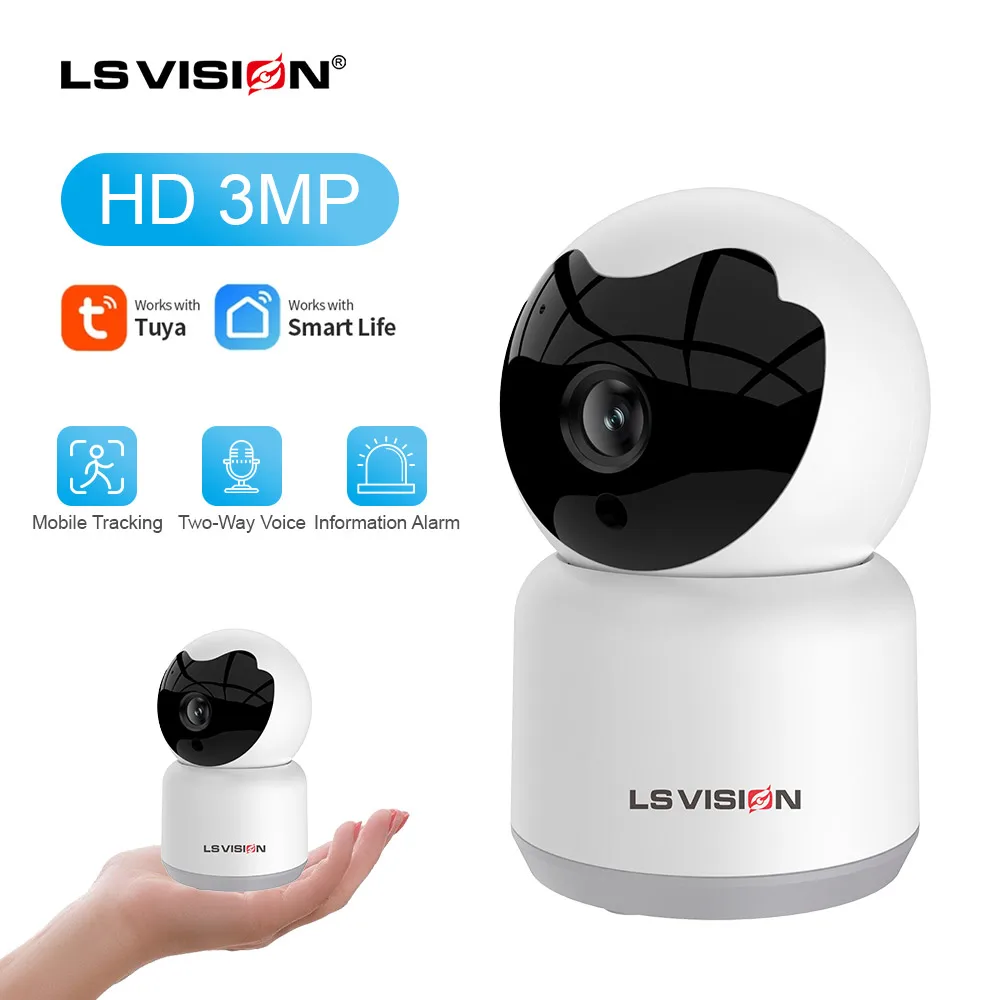 

Умная мини-камера видеонаблюдения LS VISION 3MP Tuya с Wi-Fi и автослежением