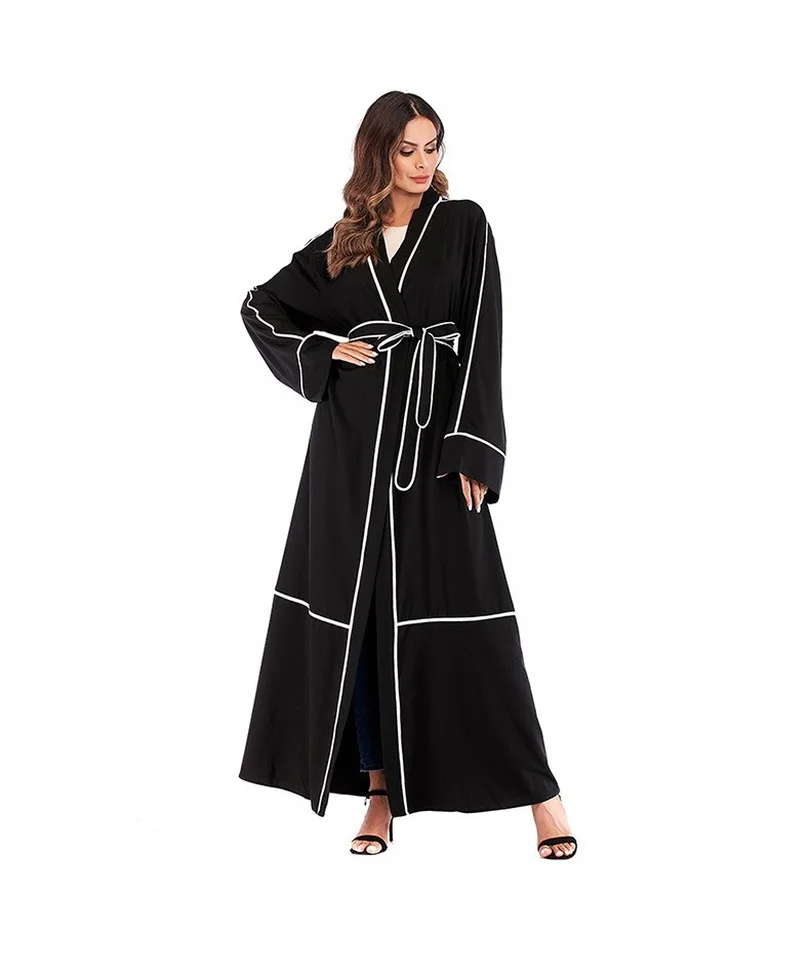 

2020 New Turkish Muslim Islamic Clothing Modest Womens Abaya Dubai Hot Sale Middle East Arab Moroccan Kimono