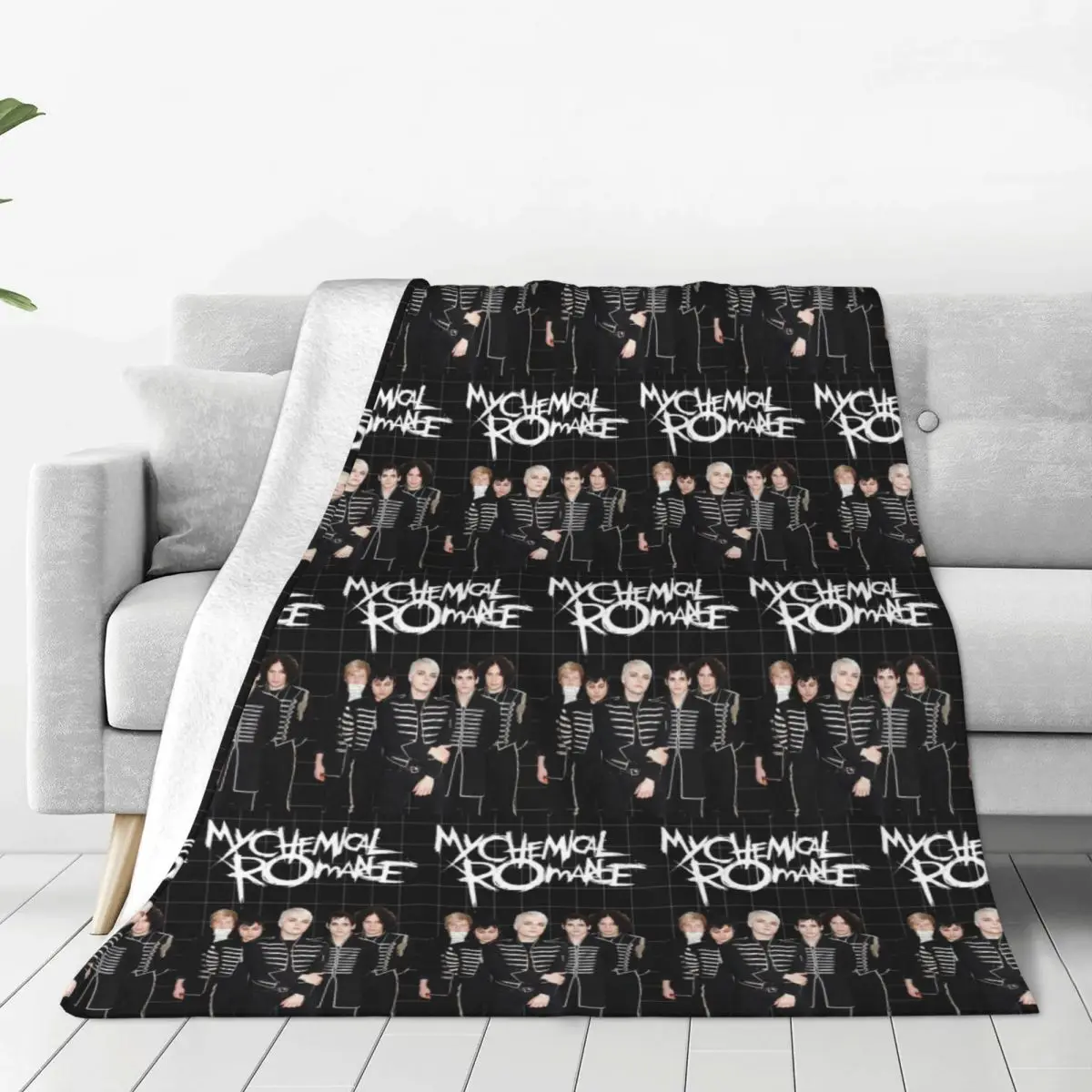 Фото Одеяло My Chemical Romance Rock Band, мягкое теплое фланелевое одеяло, покрывало для кровати, гостиной, пикника, путешествия, домашний диван №1
