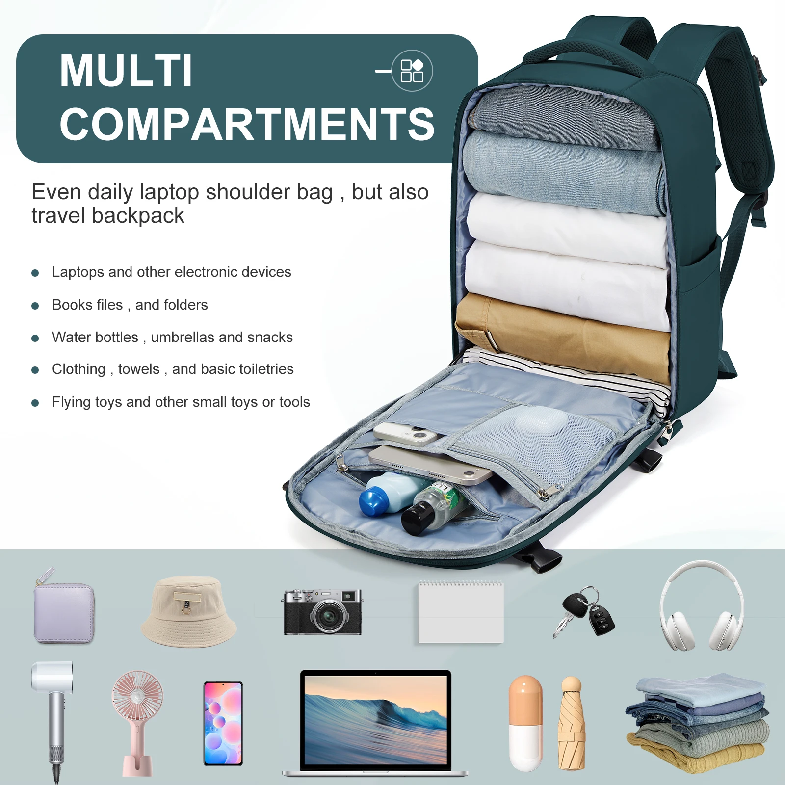 Водонепроницаемый Дорожный Рюкзак Cabina 40x20x25 Нейлоновая Сумка Для Ноутбука