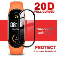 20d film for xiaomi mi band 7 6 5 4 screen protector smart watch band protective cover for miband 7 6 not glass strap bracelet