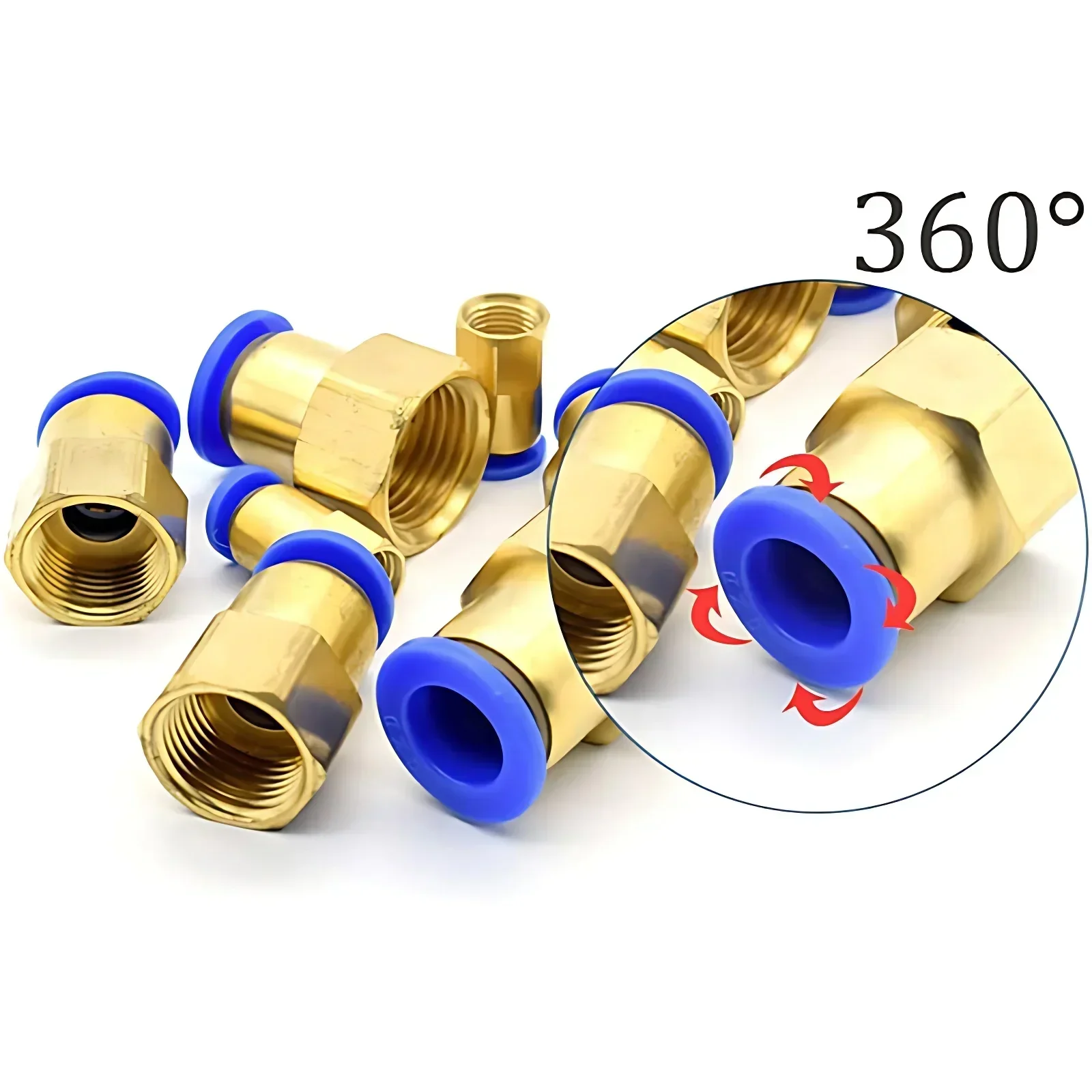 50/100/500 PCS PCF с внутренней резьбой Прямой пневматический соединитель воздуховода