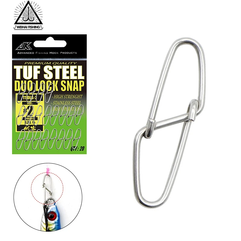 

WH 59-190LB FISHING SWIVELS SNAP TUF STEEL SWIVEL SYMMETRICAL SNAP PIN CARABINERS FISHING ICE CARP SEA CONNECTOR LURE HOOK
