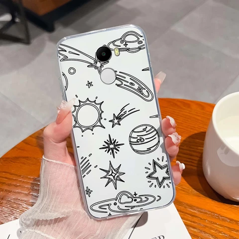 Чехол для телефона Redmi 4 Pro 4A 4X с цветными цветочными узорами, мягкий ТПУ, прозрачный силиконовый чехол для Redmi4, легкий чехол-ракушка