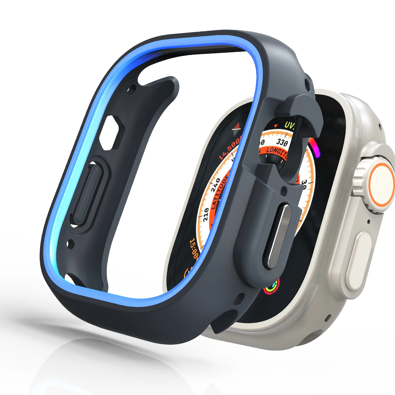 Чехол из термопластичного полиуретана для Apple Watch Ultra 49 мм фоторезиновый защитный