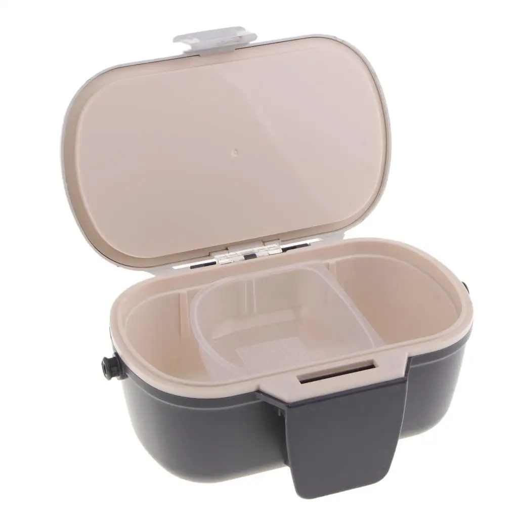 

Fishing Live Baits Lures Storage Box with Breathable Holes Worms Earthworms Case