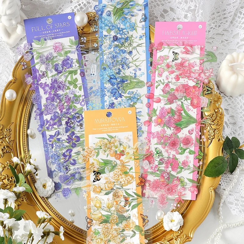 

Mr. Paper 4 стиля 6 оформлений, яркие цветы, наклейка для домашних животных, креативная красота, роза, Бабочка, ручная работа, декоративная фотогр...