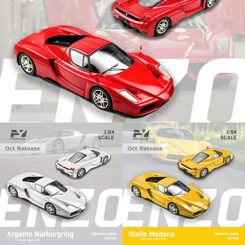 Findclassic FY 1:64 Enzo красная/белая/желтая ограниченная модель автомобиля под давлением