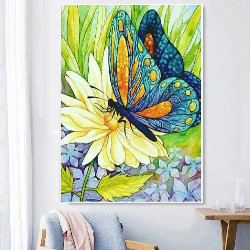 Алмазная вышивка натуральные бабочки цветы сделай сам 5d картина бусины для