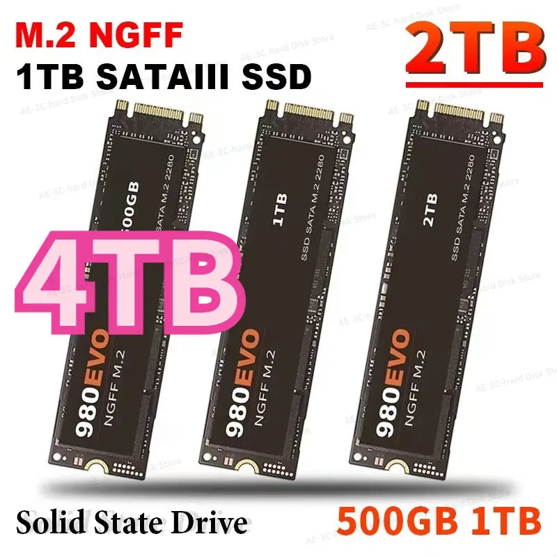 

Высокоскоростной внутренний жесткий диск NGFF M.2 большой емкости SSD 4 ТБ твердотельный накопитель SSD жесткий диск для ноутбука/настольного ком...