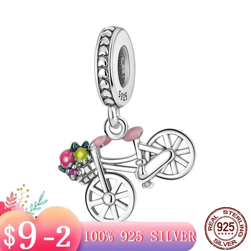 

Independent Design 2022 New 925 Sterling Silver bike Charm Fit Original Pandora Bracelet Making Fashion DIY Jewelry For Women