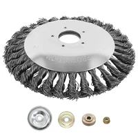 6 inches approximately 15 2 cm wire brush cutter steel wire wheel suitable for weeders with 4 adapters