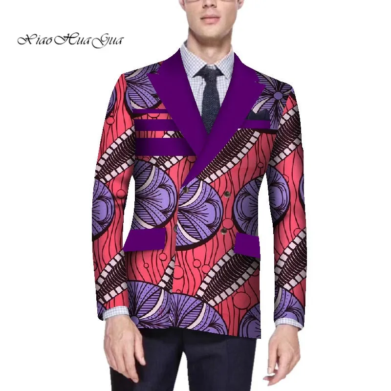 2020 New Smart Causal Party Wedding Men Blazers African Men Clothes Printed Blazer Fashion Slim Suits Dashiki Blazer WYN595
