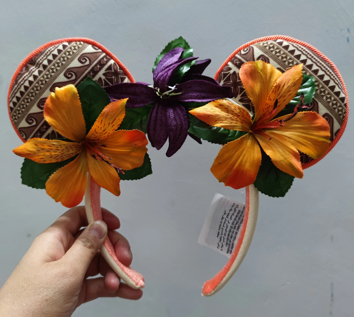 

2023 Disney Parks Moana Floral Flower Minnie Mouse Ears Headband New