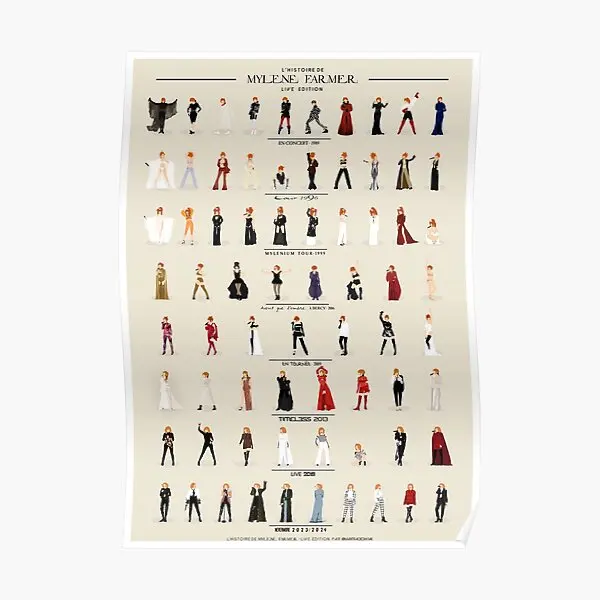 Mylene Farmer Is Story Live Edition By M Плакат Настенная комната Забавный декор Печать Украшение