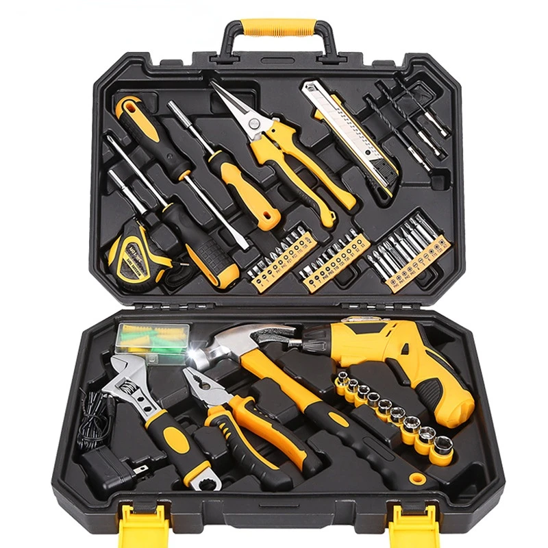 

Коробка для электрической дрели, профессиональная портативная коробка для инструментов, чемодан электрика, бойт а инструменты, домашний ремонт DE50GJX