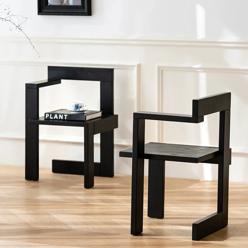 Деревянный обеденный стул из аллотипа современный простой дизайн для гостиной