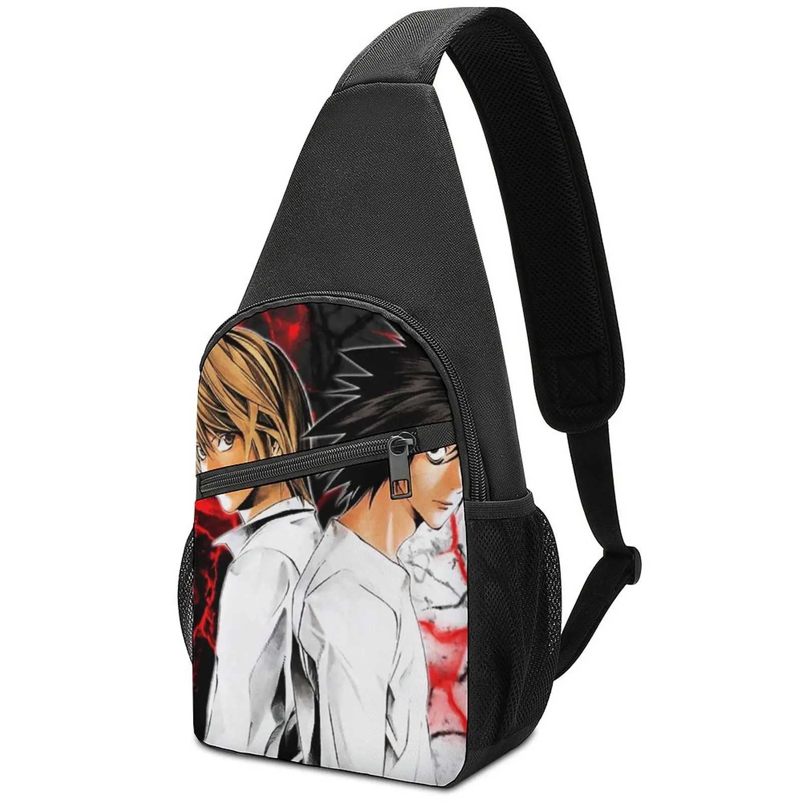 

Death Note World Is Rotten Chest Bags Anime Print Shoulder Bag Casual University Crossbody Bag Camping Outdoor Style Sling Bags
