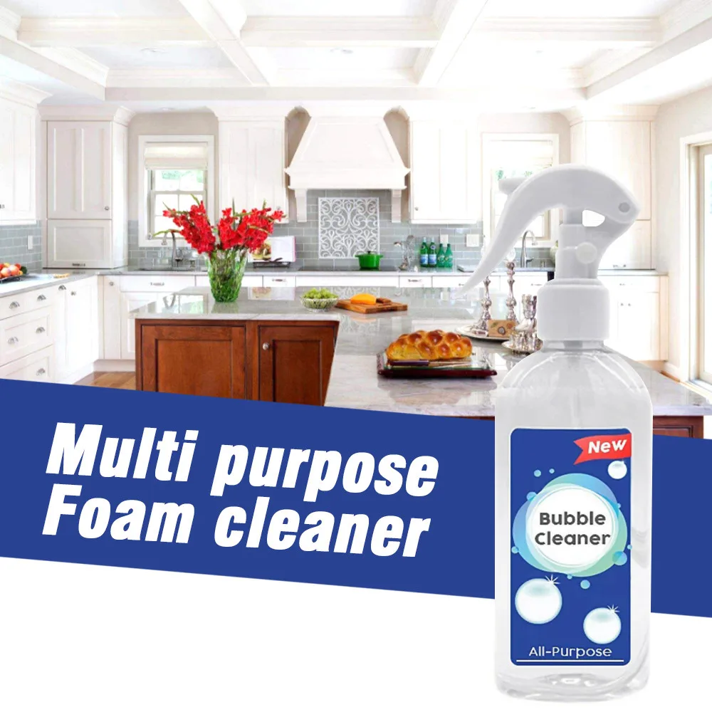 

100ml Cleaning Bubble Spray Kitchen Oil Stain Cleaner Foam Decontamination Cleaner Multi-Purpose Cleaning Bubble Spray