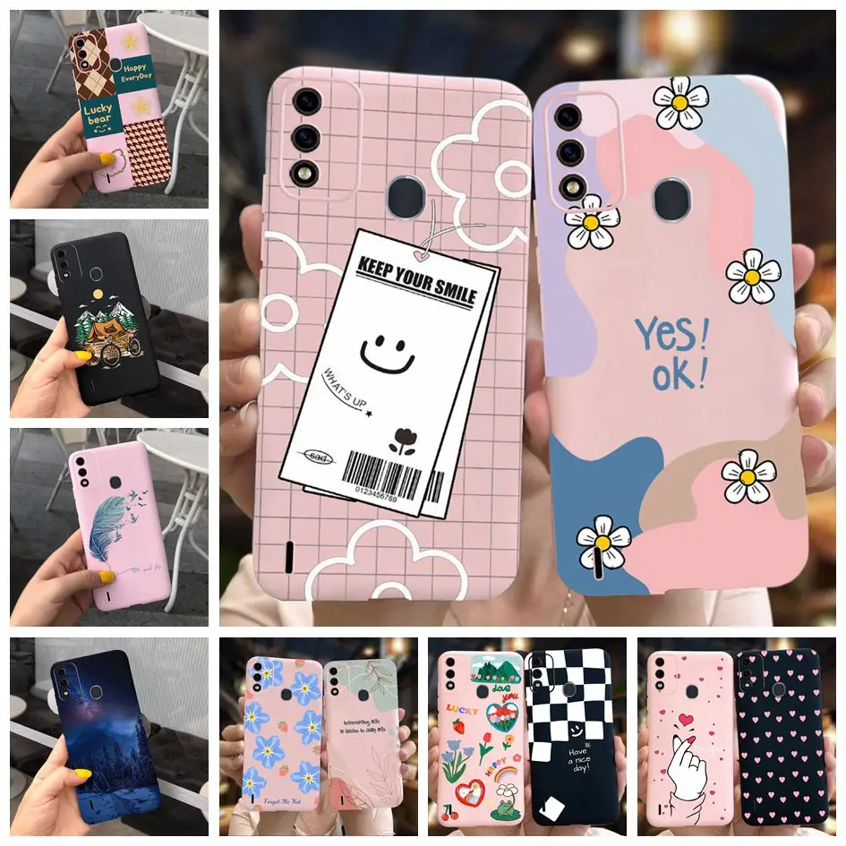 Чехол для Itel A48, мягкий силиконовый мультяшный противоударный чехол для ItelA48, задняя крышка для ITEL A 48 Матовые чехлы, Модный чехол для телефона из ТПУ
