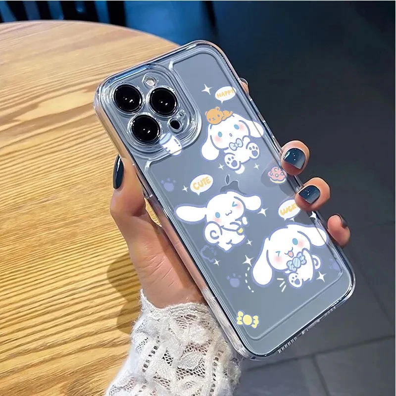 Чехол Sanrio Cinnamoroll для телефона Xiaomi Redmi Note 13 12 12C 11 10 10C 13C 10s 9 9s 9A 9T 9C 8 Pro Max 4G блестящий
