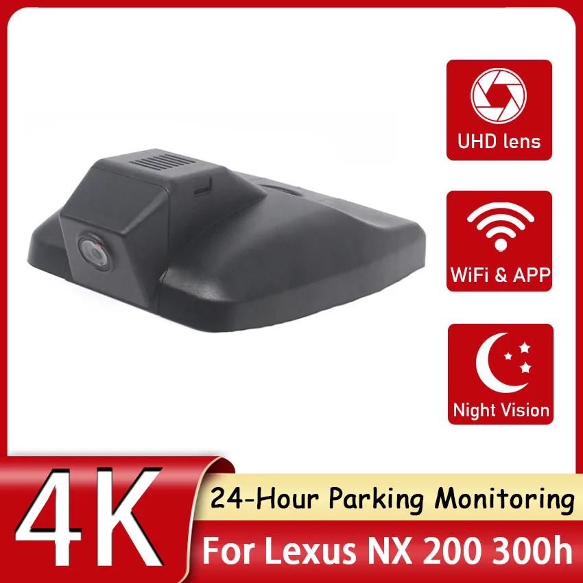 UHD 4K Dash Cam Car DVR Wifi Dashcam Video Recorder Night Vision 24H Parking Monitor For Lexus NX 200 300h 300 F SPORT 2015-2021