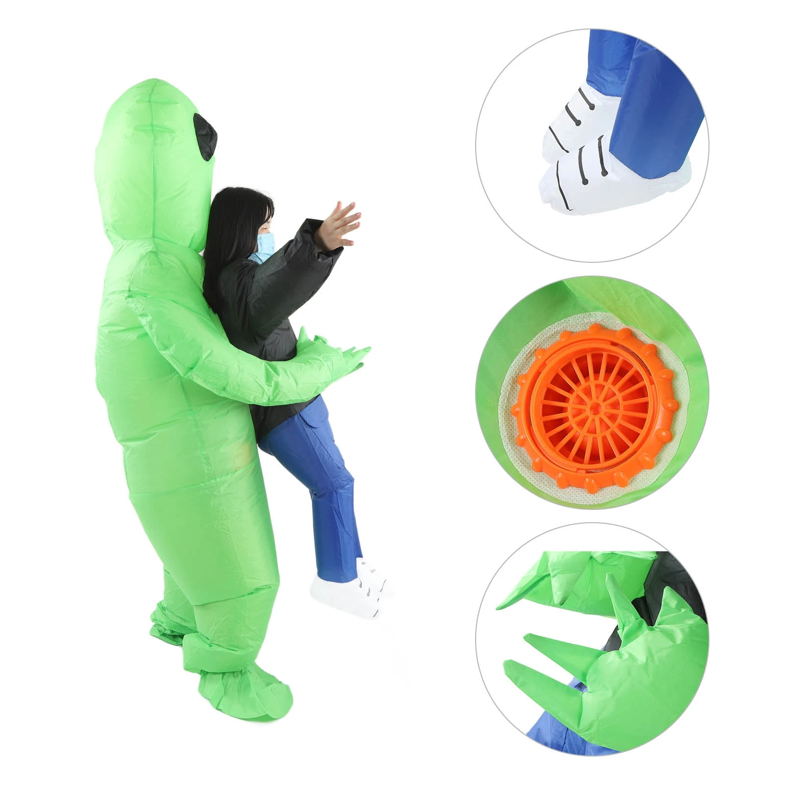 ZK40 Надувные костюмы инопланетянина инновационные забавные водонепроницаемые