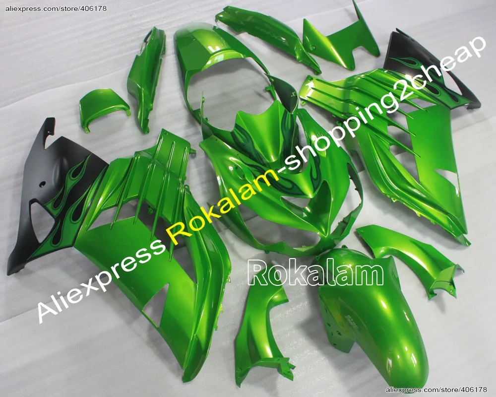 

Fairings Bodywork For Kawasaki ZX-14R 2012 2013 2014 2015 ZX14R ZX 14R ZZ-R1400 12-15 Green Fairing Kit (Injection Molding)