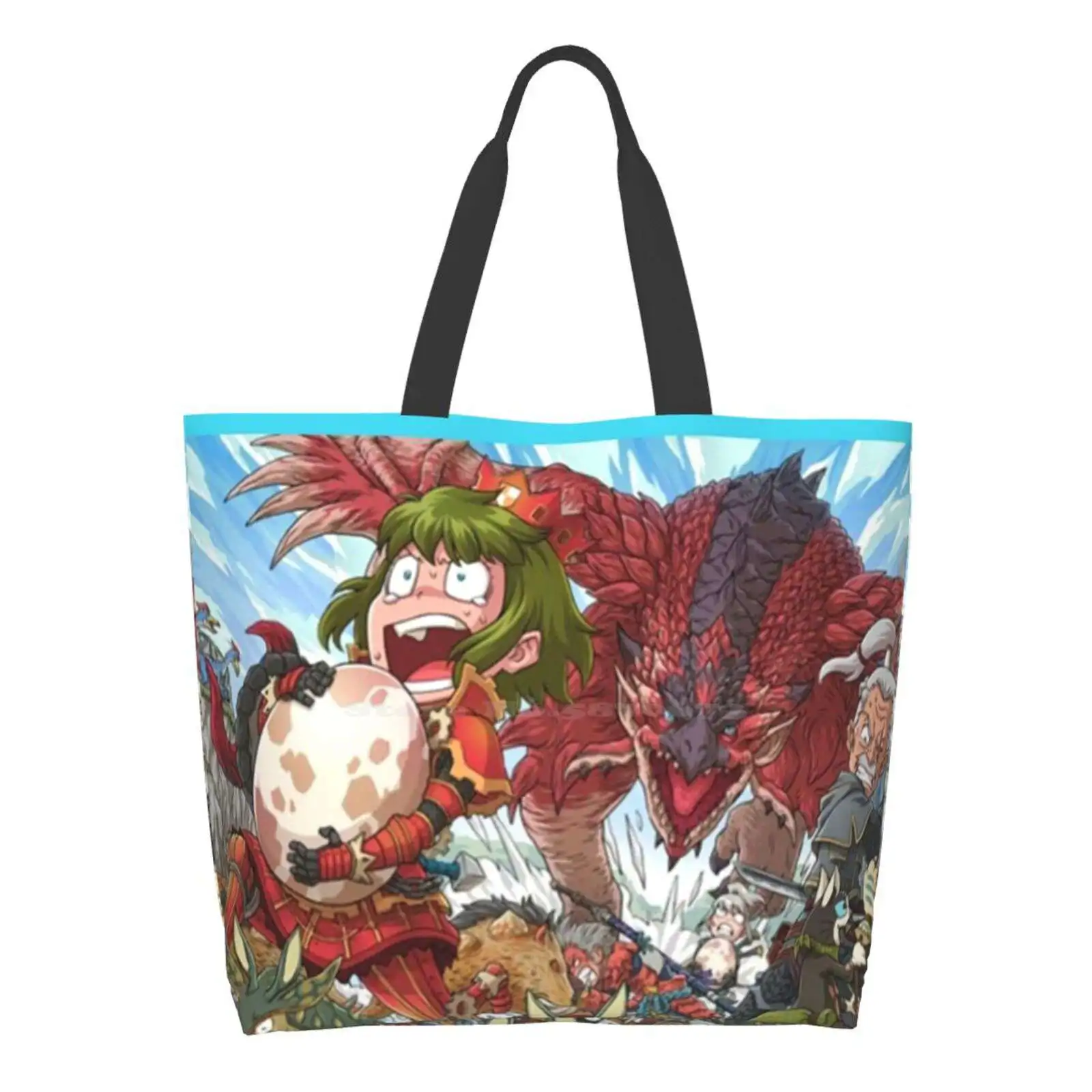 

Revenge Of The Rathalos Reusable Shopping Bag Tote Large Size Rat Monster Hunter World Freedom Tri 4G Ultimate Generations G