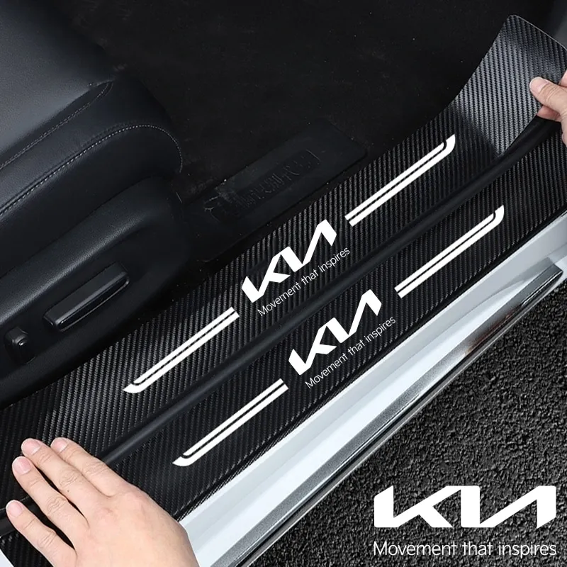 Защитная пленка из углеродного волокна для порога автомобиля наклейки на задний