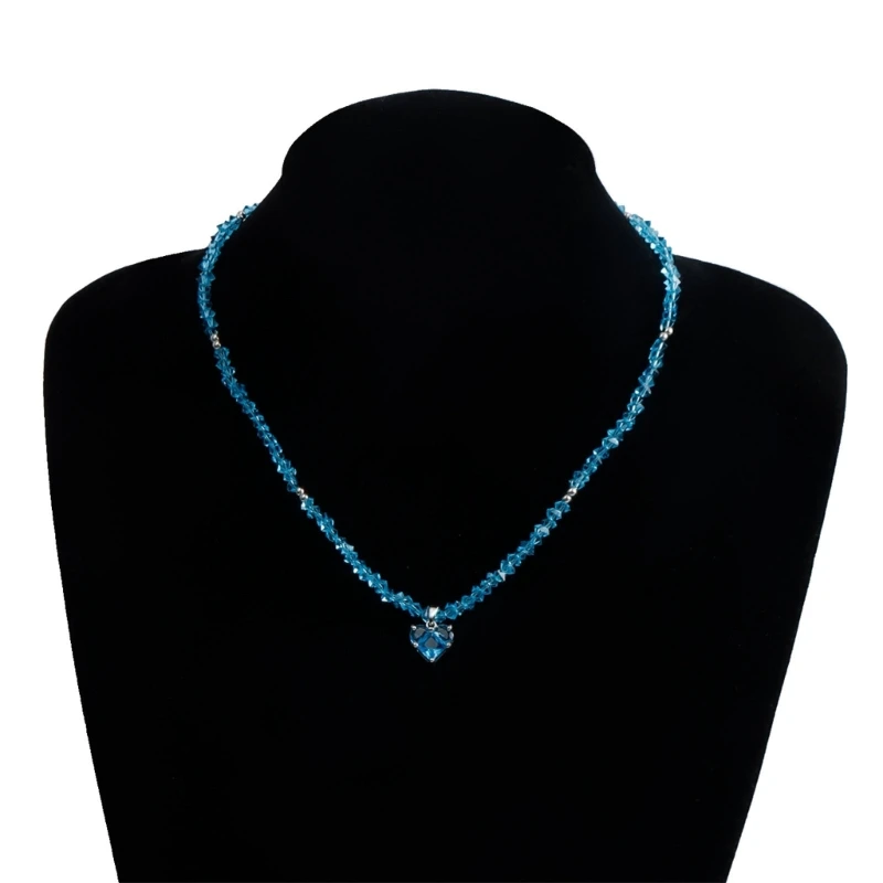 Элегантное колье ручной работы из бисера с яркой подвеской Любовь портативные