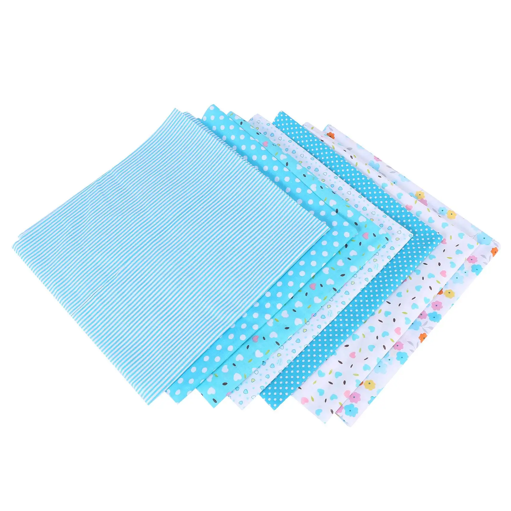 

7Pcs 50cm*50cm Cotton Small Floral Plain Printed Cotton Fabric for Cloth Sewing Patchwork Quilting Handmade Diy Textiles(Ligh