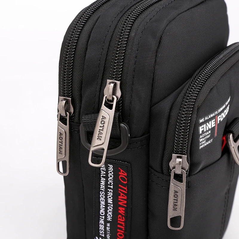 Small Man Crossbody Bag multi-functional design Men's Shoulder Bag Nylon Male Purse Casual Cellphone Boys Messenger Bag