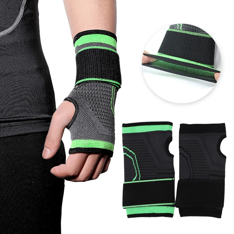 Gym Fitness Gloves Wrist Support Sports Wristband Therapy Protector Fingerless Safety Body Building Entertainment