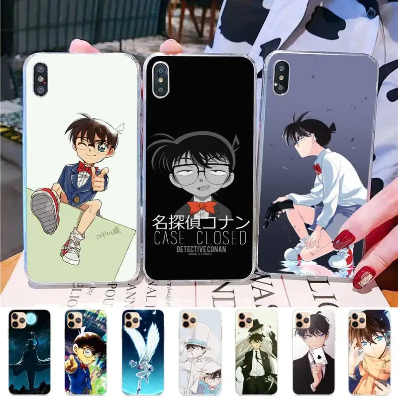 

TOPLBPCS Detective Conan Phone Case for iPhone 11 12 13 Mini Pro Max 8 7 6 6S Plus X 5 SE 2020 XR XS Case shell