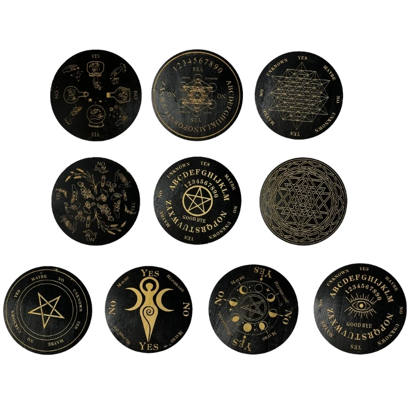 

Y1UC Star Pendulum Board Divination Dowsing Board Metaphysical Message Board Witchcraft Wooden Wiccan Decision Making Board