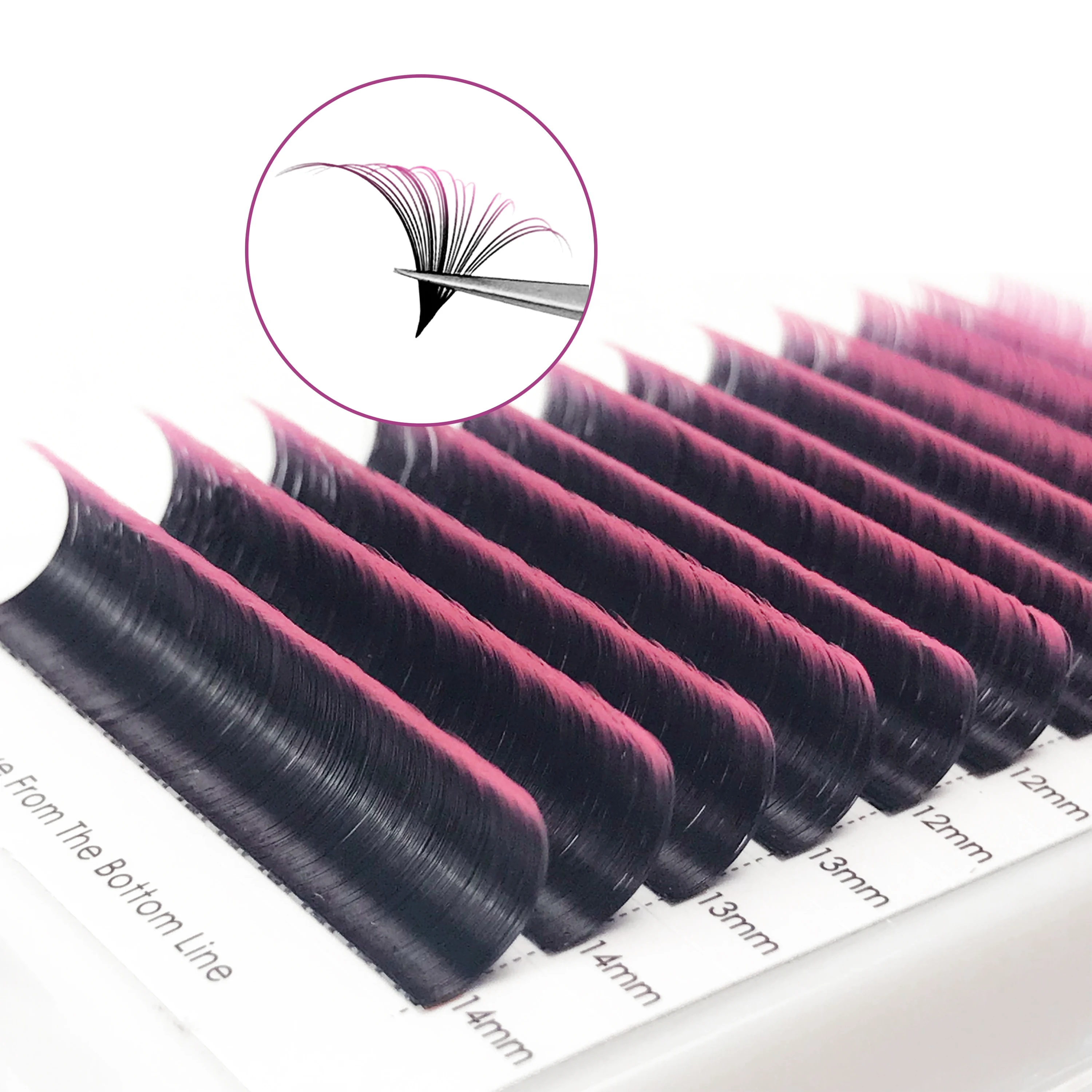 Ed Eyelash Extension Easy Fan Individual Lashes Faux Mink Red Green Pink Blue Purple Lash Professional Supplies