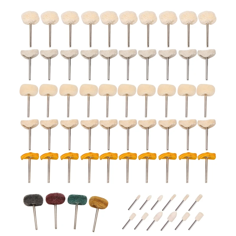 

66 Felt Polishing Discs, Felt Polishing Accessory Set for Rotating Tools, Power Tools, Polishing Machines, Hand Drills