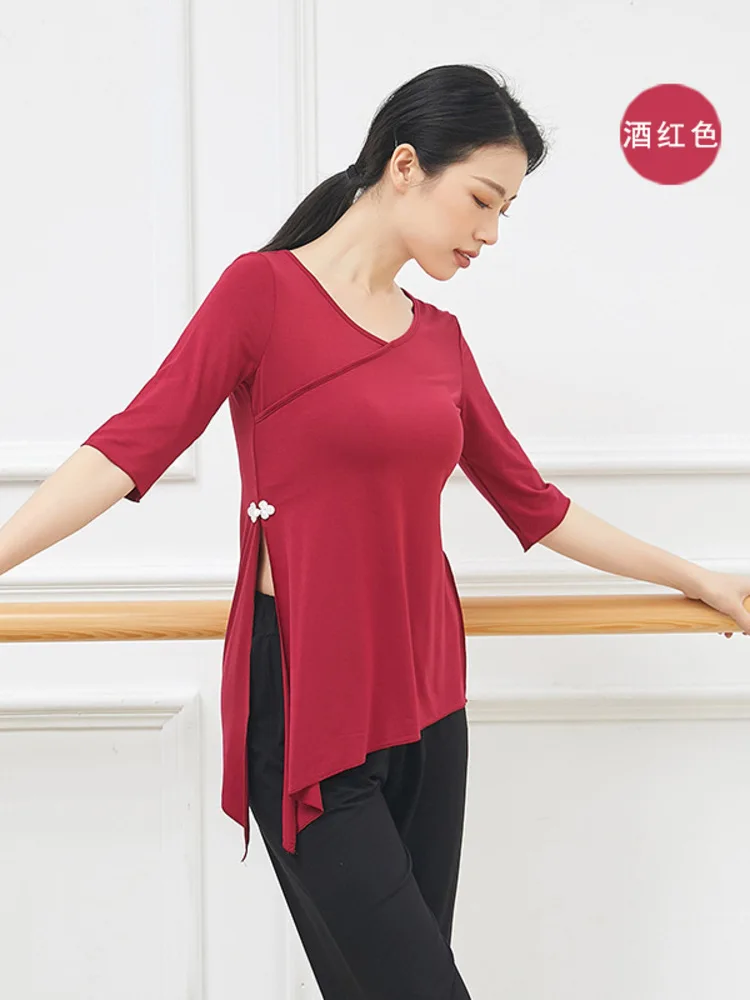 Женский костюм для современных джазовых танцев облегающая футболка с рукавами