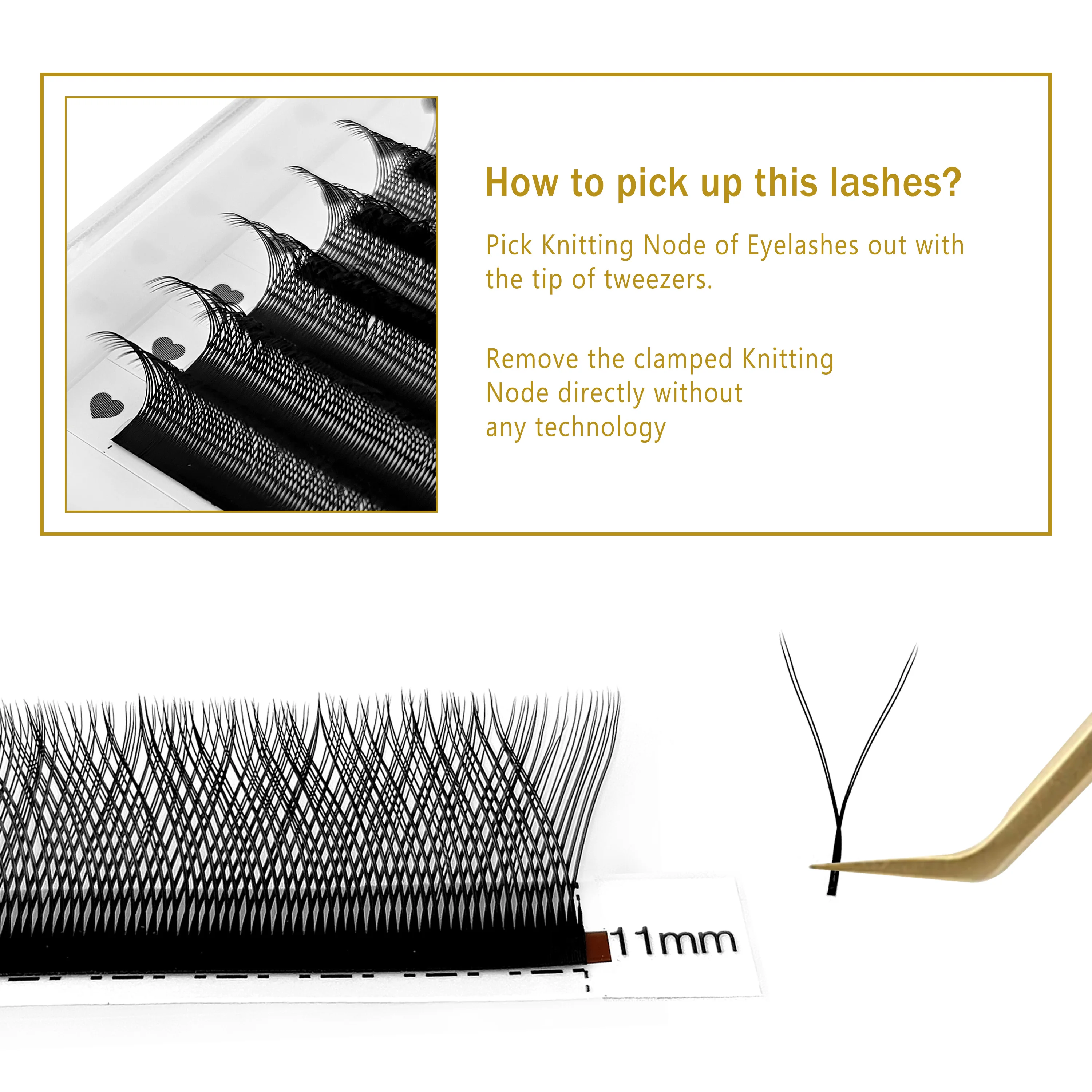 Премиум Бразильские Мягкие Накладные Ресницы Ручной Работы YY-образной Формы Из