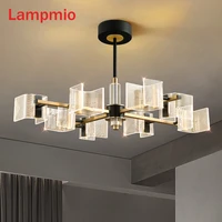 2022 new arrival luxury chandelier for living room modern 12 8 6 lights bedroom lamp hanging lustres dining lighting fixtures