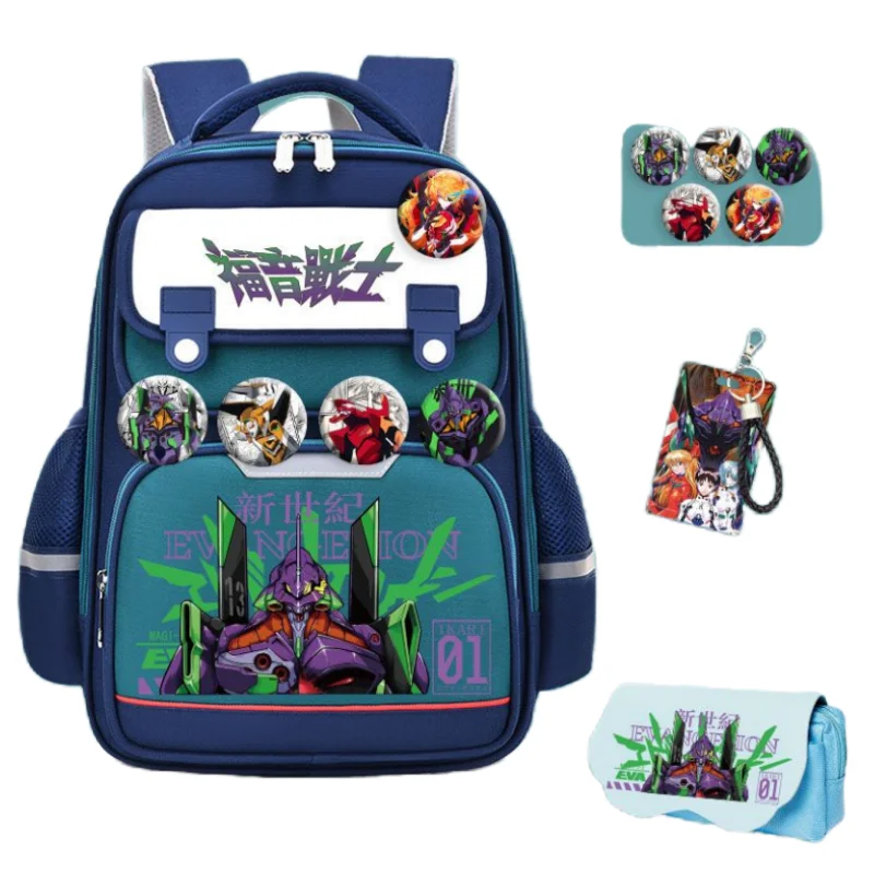 

Neon Genesis Evangelion Anime Cartoon Creative New Waterproof Children's Large-capacity Ridge Protection No. 1 Machine Backpack