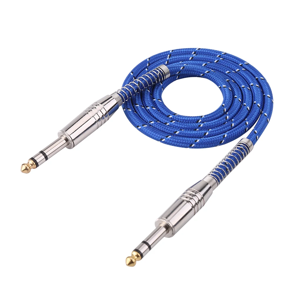 

6.35mm Stereo Male To Male Audio Cable For Electric Guitar Mixer Stereo 1meter Stereo