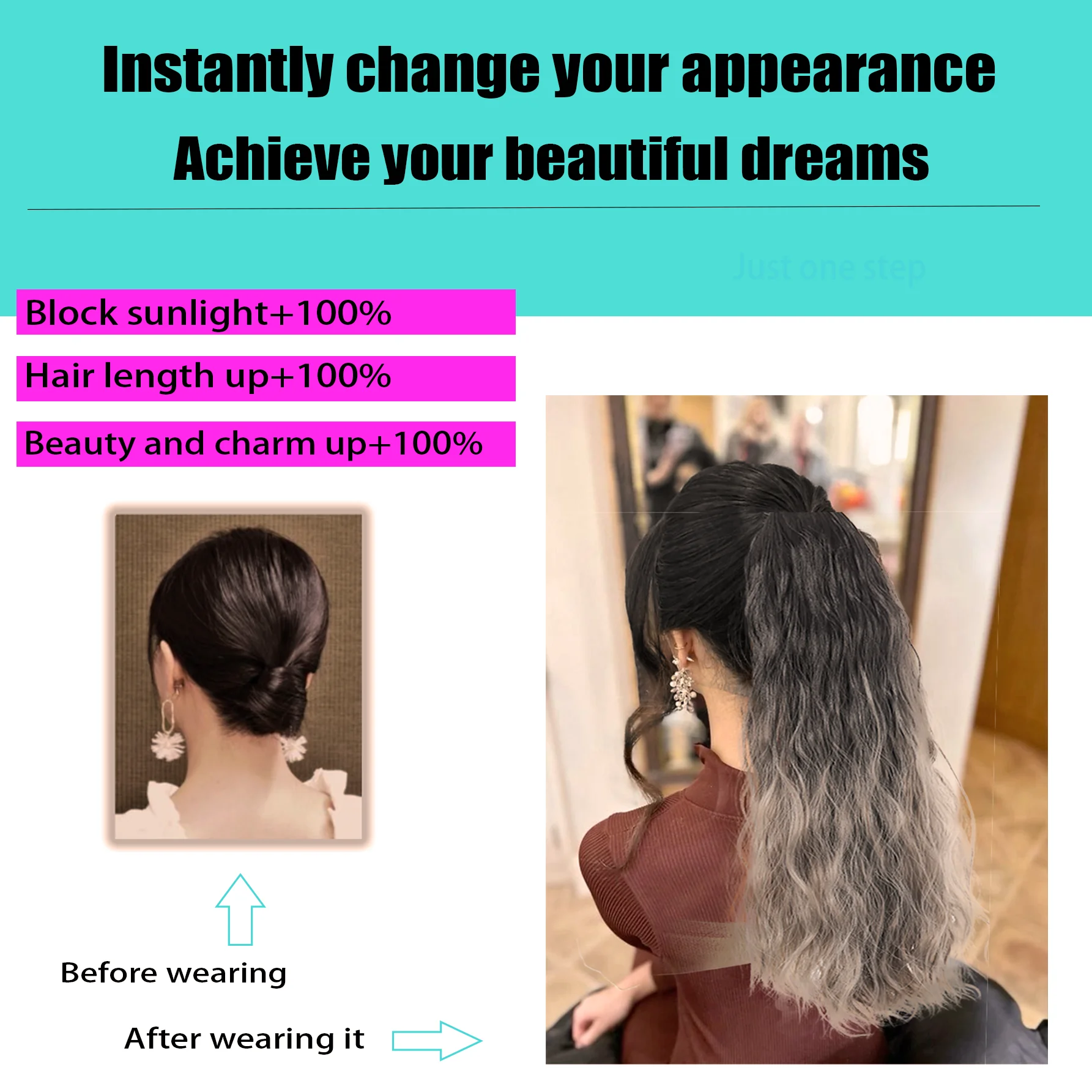 Синтетический женский градиентный цвет черный серый фиолетовый кудрявые